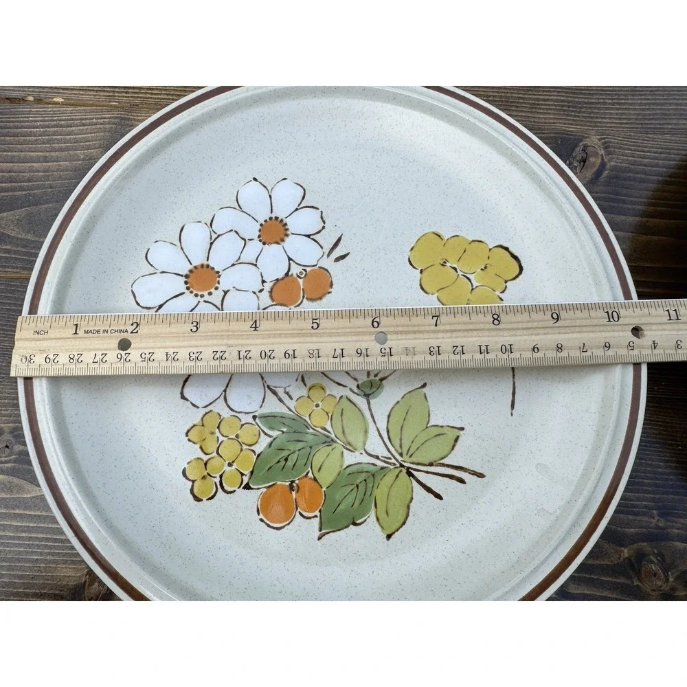 Floral Expressions Summertime Dinner Plates Set of 2 Japan Heartside Stoneware 1
